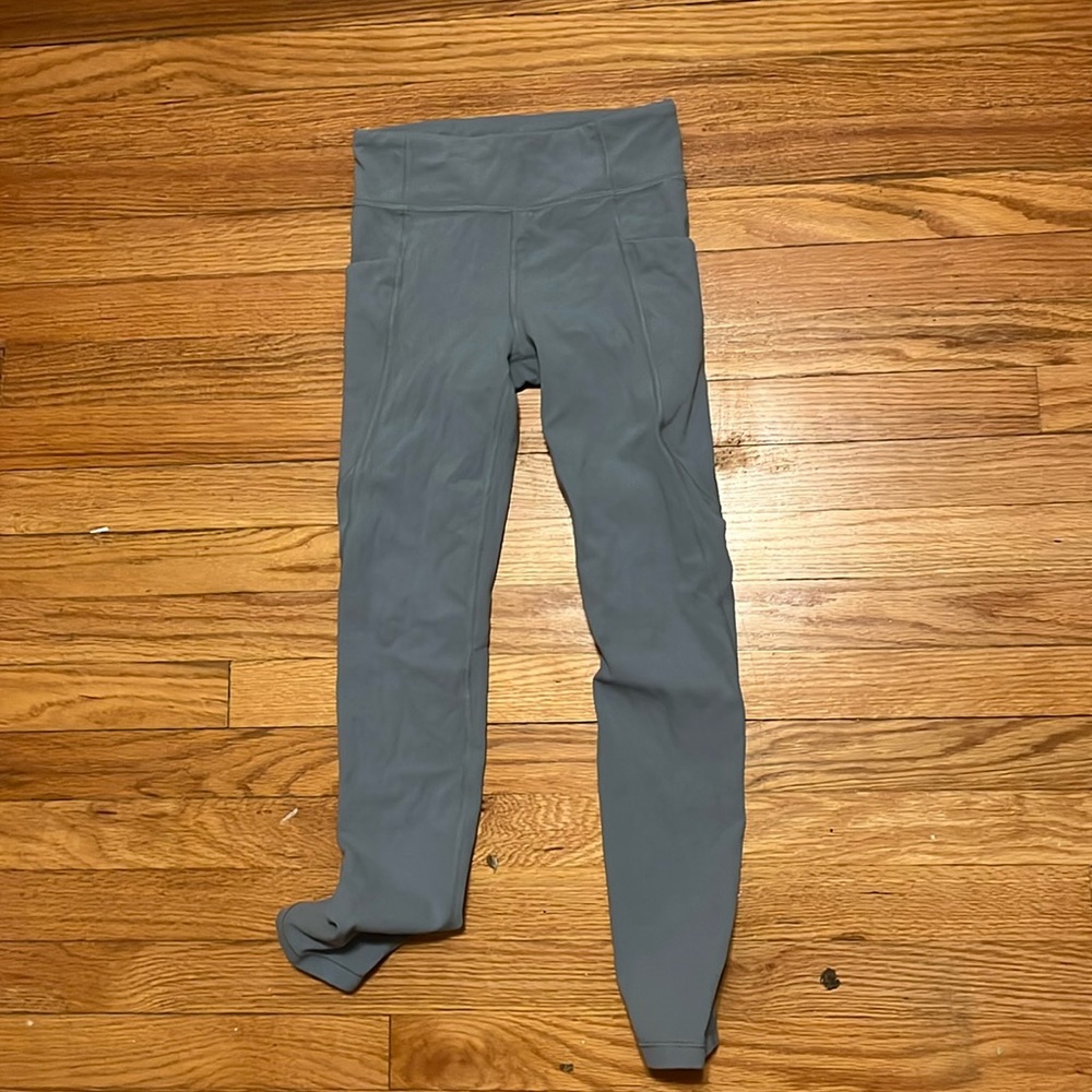 Athleta girl leggings Green/blue